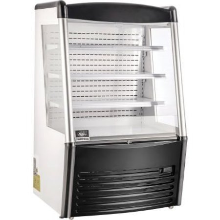 GEC Nexel Refrigerated Open Display Merchandiser w/ Curtain, 13.8 Cu. Ft., Black CF-390